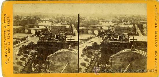 Fotografia antiga: VISTA ESTEROSCOPICA PARIS FRANCIA SIGLO XIX PANORAMICA