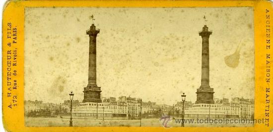 Fotografia antiga: VISTA ESTEROSCOPICA PARIS FRANCIA SIGLO XIX