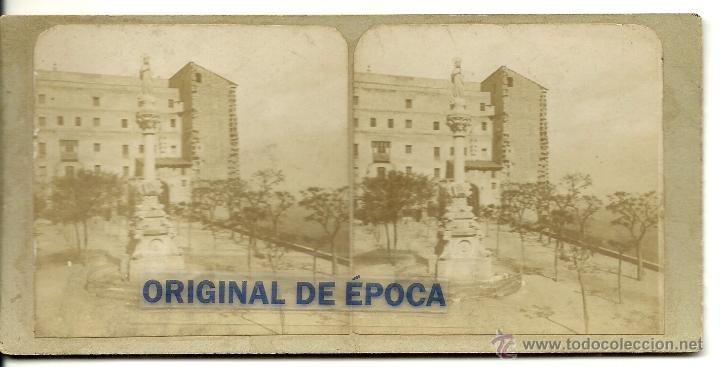 Fotografia antica: (ES-118)FOTOGRAFIA ESTEREOSCOPICA DE MONTSERRAT-MONUMENTO DE LA CONCEPCION