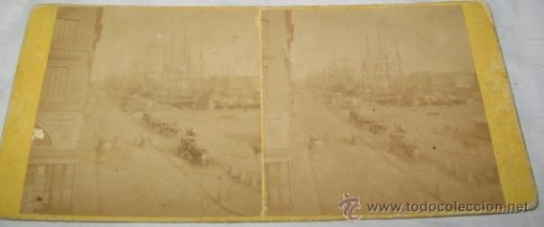 Fotografia antica: FOTOGRAF&Iacute;A ESTEREOSC&Oacute;PICA DE QUAI D'ORLEANS (HAVRE)
