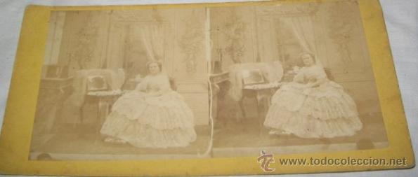Fotografia antica: FOTOGRAF&Iacute;A ESTEREOSC&Oacute;PICA DE SE&Ntilde;ORA