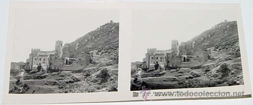 Fotografia antica: ANTIGUA FOTO  ESTEREOSCOPICA DE MONTSERRAT - 6 X 13 CMS - RELLEY - EL ESCANER TOMADO NO HACE JUSTICI