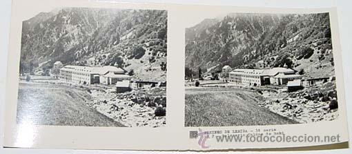 Fotografia antica: ANTIGUA FOTO  ESTEREOSCOPICA DE LA COSTA BRAVA - PIRINEO DE LERIDA - 6 X 13 CMS - RELLEY - EL ESCANE