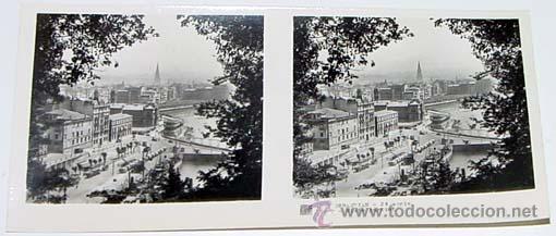 Fotografia antiga: ANTIGUA FOTO  ESTEREOSCOPICA DE SAN SEBASTIAN - 6 X 13 CMS - RELLEY - EL ESCANER TOMADO NO HACE JUST
