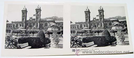Fotografia antica: ANTIGUA FOTO  ESTEREOSCOPICA DE SAN SEBASTIAN - 6 X 13 CMS - RELLEY - EL ESCANER TOMADO NO HACE JUST