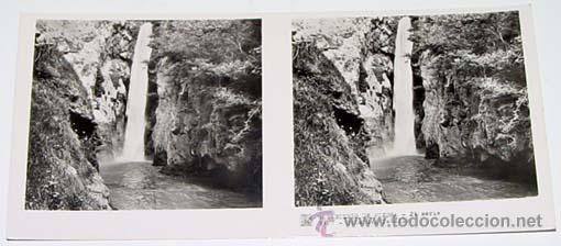 Fotografia antica: ANTIGUA FOTO ESTEREOSCOPICA DE MONASTERIO DE PIEDRA - 6 X 13 CMS - RELLEY - EL ESCANER TOMADO NO HAC