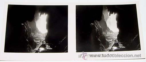 Fotografia antica: ANTIGUA FOTO ESTEREOSCOPICA DE MONASTERIO DE PIEDRA - 6 X 13 CMS - RELLEY - EL ESCANER TOMADO NO HAC