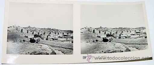 Fotografia antica: ANTIGUA FOTO ESTEREOSCOPICA DE AVILA - 6 X 13 CMS - RELLEY - EL ESCANER TOMADO NO HACE JUSTICIA A LA