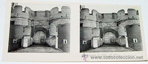 Fotografia antica: ANTIGUA FOTO ESTEREOSCOPICA DE CASTILLOS DE ESPA&Ntilde;A - LA MOTA - 6 X 13 CMS - RELLEY - EL ESCANER TOMA