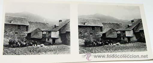 Fotografia antica: ANTIGUA FOTO ESTEREOSCOPICA DE PUEBLOS TIPICOS DE ESPA&Ntilde;A - LERIDA - TAHULL - 6 X 13 CMS - RELLEY - E