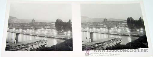 Fotografia antiga: ANTIGUA FOTO ESTEREOSCOPICA DE GINEBRA - SUIZA - 6 X 13 CMS - RELLEY - EL ESCANER TOMADO NO HACE JUS