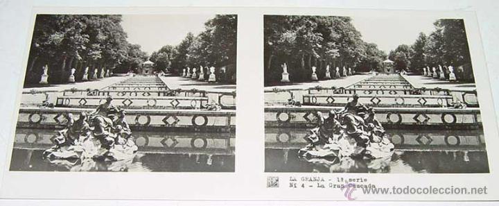 Fotograf&iacute;a antigua: ANTIGUA FOTOGRAFIA ESTEREOCOPICA DE LA  GRANJA - 1&ordf; SERIE - NUM. 4 - MIDE  13 X 6 CMS APROX.
