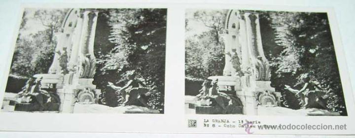 Fotografia antiga: ANTIGUA FOTOGRAFIA ESTEREOCOPICA DE LA  GRANJA - OCHO CALLES- 1&ordf; SERIE - NUM. 8 - MIDE  13 X 6 CMS A