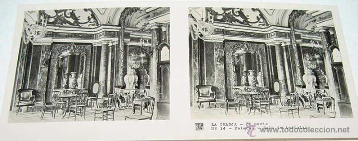 Fotografia antiga: ANTIGUA FOTOGRAFIA ESTEREOCOPICA DE LA  GRANJA - PALACIO - 2&ordf; SERIE - NUM. 13 - MIDE  13 X 6 CMS APR