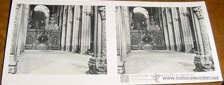 Antique Photography: ANTIGUA FOTO ESTEREOSCOPICA DE SANTIAGO DE COMPOSTELA.CATEDRAL, TRASCORO, FOTO J. NONEIL  - 1&ordf; SERIE