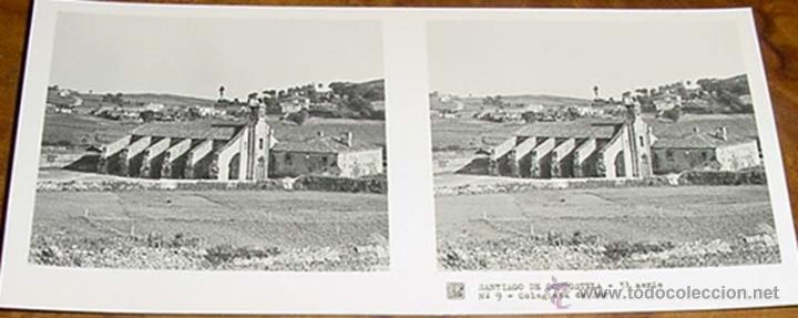 Antique Photography: ANTIGUA FOTO ESTEREOSCOPICA DE SANTIAGO DE COMPOSTELA. COLEGIATA DE SAR - 3&ordf; SERIE NUM. 9 - MIDE 13