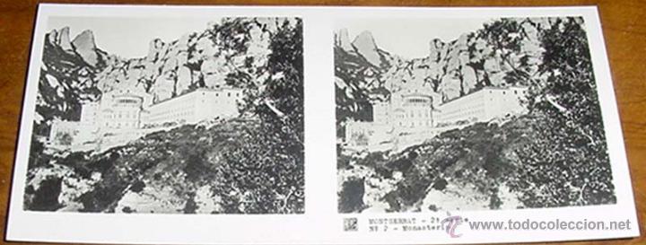 Fotografia antiga: ANTIGUA FOTO ESTEREOSCOPICA DE MONTSERRAT - 2&ordf; SERIE NUM. 2 - MIDE 12,7 X 6 CMS. LA FOTO TOMADA NO H