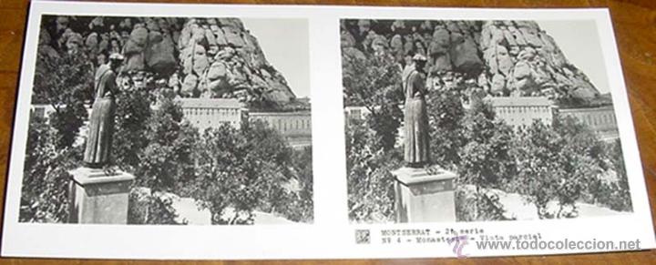 Fotografia antiga: ANTIGUA FOTO ESTEREOSCOPICA DE MONTSERRAT - 2&ordf; SERIE NUM. 4 - MIDE 12,7 X 6 CMS. LA FOTO TOMADA NO H