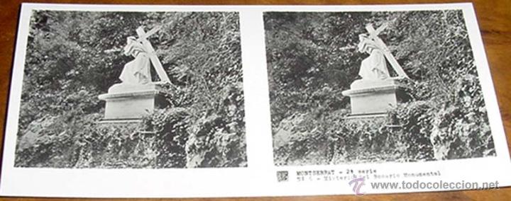 Fotografia antiga: ANTIGUA FOTO ESTEREOSCOPICA DE MONTSERRAT - 2&ordf; SERIE NUM. 6 - MIDE 12,7 X 6 CMS. LA FOTO TOMADA NO H