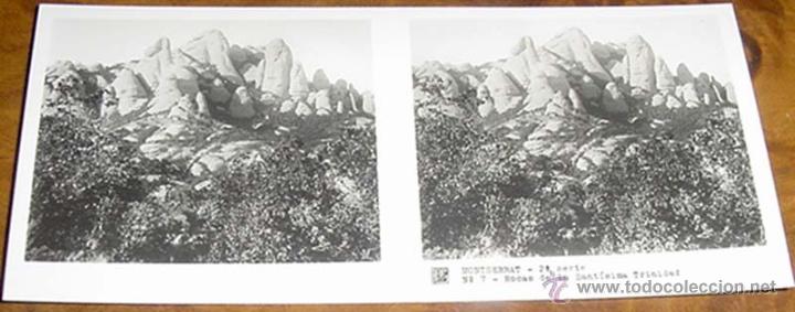 Fotografia antiga: ANTIGUA FOTO ESTEREOSCOPICA DE MONTSERRAT - 2&ordf; SERIE NUM. 7 - MIDE 12,7 X 6 CMS. LA FOTO TOMADA NO H