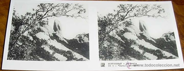 Fotografia antiga: ANTIGUA FOTO ESTEREOSCOPICA DE MONTSERRAT - 2&ordf; SERIE NUM. 9 - MIDE 12,7 X 6 CMS. LA FOTO TOMADA NO H