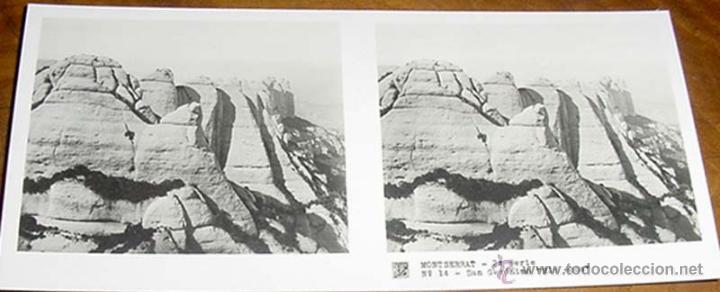 Fotografia antiga: ANTIGUA FOTO ESTEREOSCOPICA DE MONTSERRAT - 2&ordf; SERIE NUM. 14 - MIDE 12,7 X 6 CMS. LA FOTO TOMADA NO