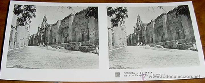 Antique Photography: ANTIGUA FOTOGRAFIA ESTEREOSCOPICA DE CORDOBA, MEZQUITA EXTERIOR - 1&ordf; SERIE NUM. 6 - MIDE 13 X 6 CMS.
