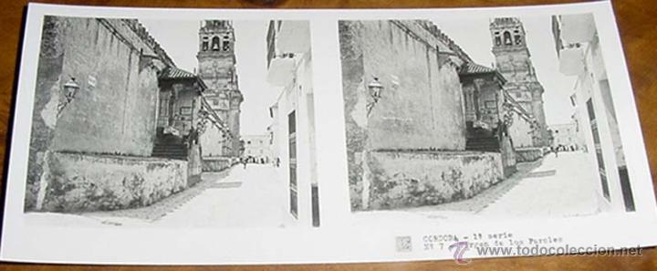 Photographie ancienne: ANTIGUA FOTOGRAFIA ESTEREOSCOPICA DE CORDOBA, VIRGEN DE LOS FAROLES - 1&ordf; SERIE NUM. 7 - MIDE 13 X 6