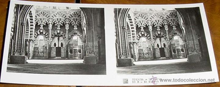 Fotograf&iacute;a antigua: ANTIGUA FOTOGRAFIA ESTEREOSCOPICA DE CORDOBA, EL MIHRAB - 1&ordf; SERIE NUM. 8 - MIDE 13 X 6 CMS.
