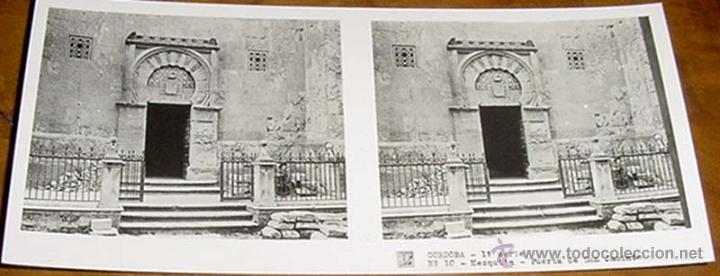 Photographie ancienne: ANTIGUA FOTOGRAFIA ESTEREOSCOPICA DE CORDOBA, MEZQUITA - 1&ordf; SERIE NUM. 10 - MIDE 13 X 6 CMS.
