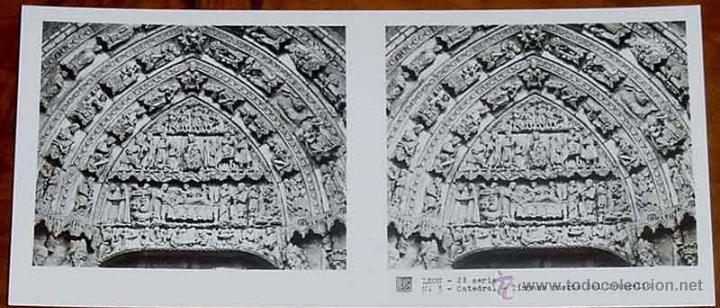 Fotograf&iacute;a antigua: ANTIGUA FOTO ESTEREOSCOPICA DE LEON - COLECCION N. 116 - 2&ordf; SERIE - ED. RELLEY - CATEDRAL - N. 3.