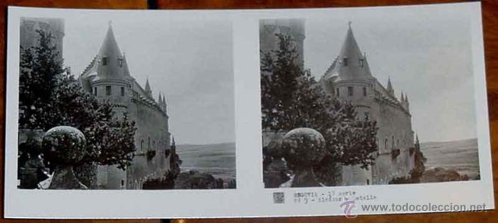 Fotografia antiga: ANTIGUA FOTOGRAFIA ESTEREOSCOPICA DE SEGOVIA - 1&ordf; SERIE - COLECCION NUM. 30 - ED. RELLEY - ALCAZAR -