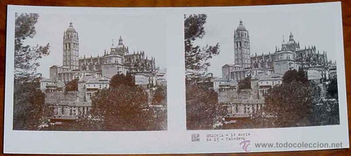 Fotograf&iacute;a antigua: ANTIGUA FOTOGRAFIA ESTEREOSCOPICA DE SEGOVIA - 1&ordf; SERIE - COLECCION NUM. 30 - ED. RELLEY - CATEDRAL