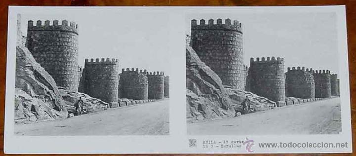 Fotograf&iacute;a antigua: ANTIGUA FOTOGRAFIA ESTEREOSCOPICA DE AVILA - 1&ordf; SERIE - COLECCION NUM. 12 - ED. RELLEY - MURALLAS -