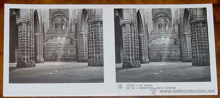 Fotograf&iacute;a antigua: ANTIGUA FOTOGRAFIA ESTEREOSCOPICA DE AVILA - 1&ordf; SERIE - COLECCION NUM. 12 - ED. RELLEY - CATEDRAL -