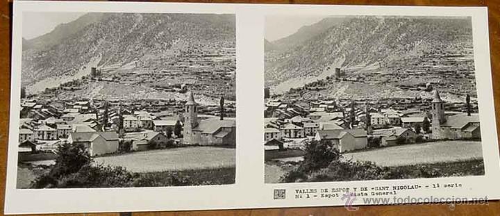 Fotografia antica: ANTIGUA FOTO ESTEREOSCOPICA DE LERIDA VALLES DE ESPOT Y DE SAN NICOLAU - PIRINEO DE LERIDA - COLECCI