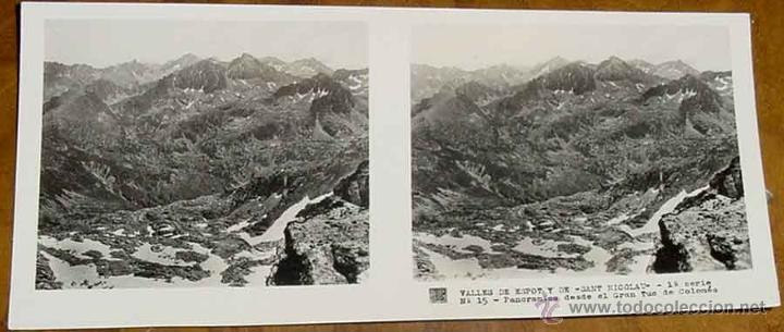 Fotografia antiga: ANTIGUA FOTO ESTEREOSCOPICA DE LERIDA VALLES DE ESPOT Y DE SAN NICOLAU - PIRINEO DE LERIDA - COLECCI