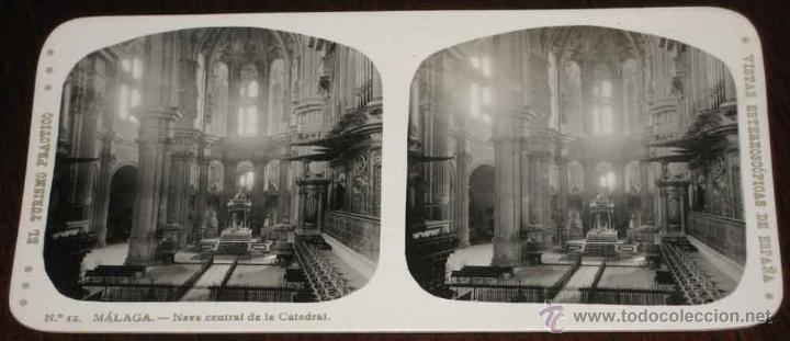 Fotografia antica: ANTIGUA ESTEREOSCOPIA DE MALAGA - N. 12 - CATEDRAL - VISTAS ESTEREOSCOPICAS DE ESPA&Ntilde;A - MIDE 16,5 X