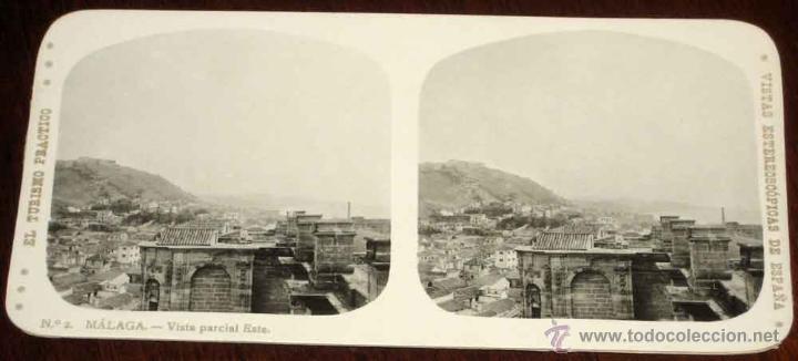 Fotograf&iacute;a antigua: ANTIGUA ESTEREOSCOPIA DE MALAGA - N. 2 - VISTA PARCIAL ESTE - VISTAS ESTEREOSCOPICAS DE ESPA&Ntilde;A - MID