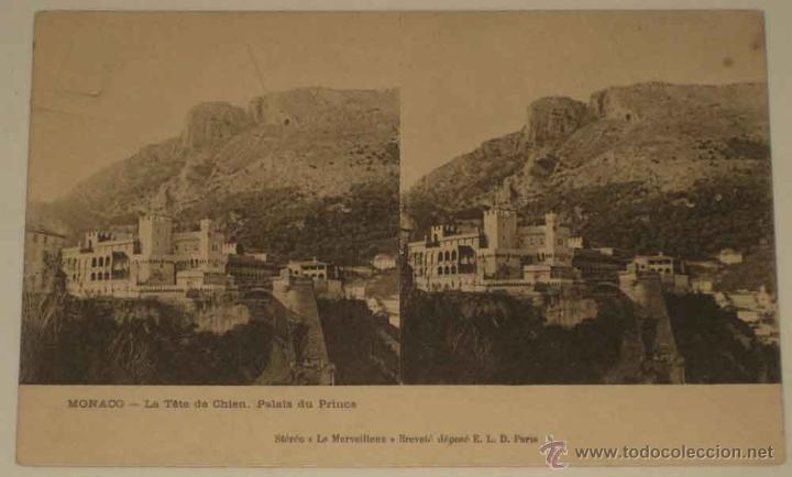 Fotografia antica: ANTIGUA POSTAL ESTEREOSCOPICA DE MONACO - ESTEREOSCOPIA - NO CIRCULADA - SIN DIVIDIR.