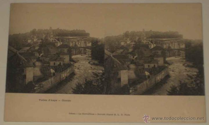 Fotografia antica: ANTIGUA POSTAL ESTEREOSCOPICA OLORON - VALLEE D&acute;ASPE - ESTEREOSCOPIA - NO CIRCULADA - SIN DIVIDIR.