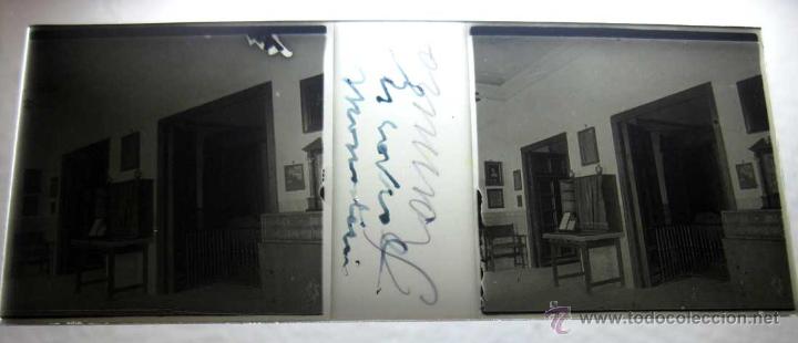 Fotografia antica: ANTIGUA FOTOGRAFIA DEL MONASTERIO EL  ESCORIAL - EN CRISTAL - MIDE 10,7 X 4,4 CMS