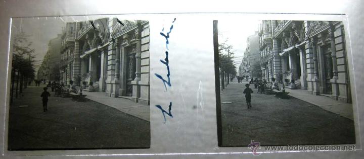 Photographie ancienne: ANTIGUA FOTOGRAFIA ESTEREOSCOPICA DE SAN SEBASTIAN - EN CRISTAL - MIDE 10,7 X 4,4 CMS.