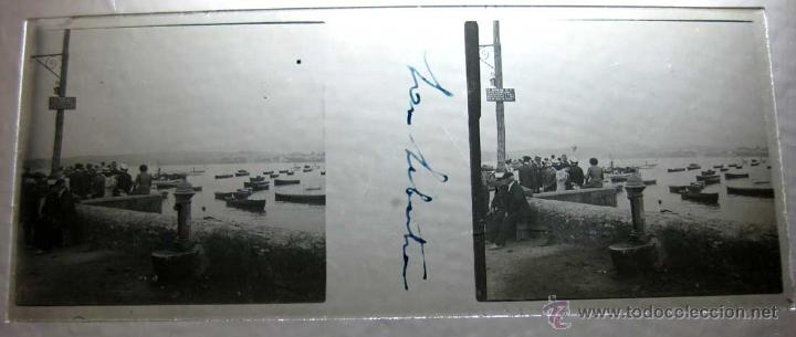 Fotograf&iacute;a antigua: ANTIGUA FOTOGRAFIA ESTEREOSCOPICA DE SAN SEBASTIAN - EN CRISTAL - MIDE 10,7 X 4,4 CMS.