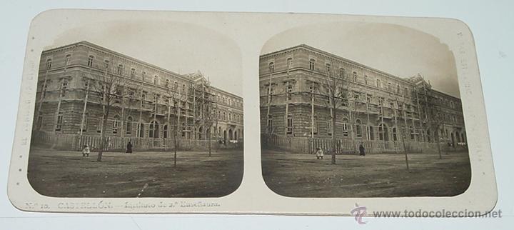 Fotografia antiga: ANTIGUA FOTOGRAFIA ESTEREOSCOPICA DE CASTELLON . N&ordm; 10 EL TURISMO PRACTICO . INSTITUTO DE SEGUNDA EN