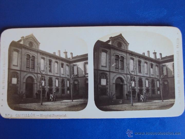Fotografia antiga: (ES-505)FOTOGRAFIA ESTEREOSCOPICA DE CASTELLON-HOSPITAL PROVINCIAL