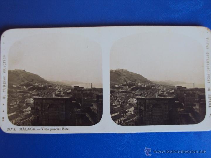 Fotografia antica: (ES-512)FOTOGRAFIA ESTEREOSCOPICA DE MALAGA-VISTA PARCIAL ESTE