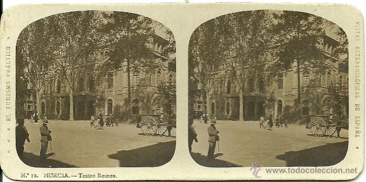 Fotografia antiga: (ES-518)FOTOGRAFIA ESTEREOSCOPICA DE MURCIA-TEATRO ROMEA