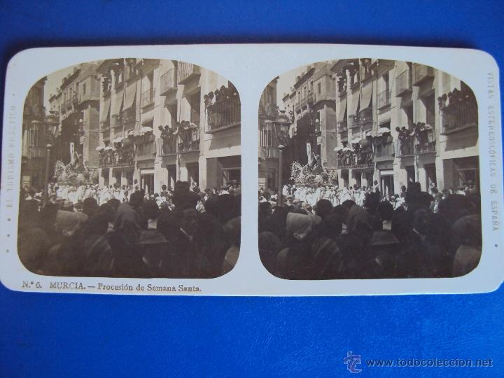 Photographie ancienne: (ES-521)FOTOGRAFIA ESTEREOSCOPICA DE MURCIA-PROCESION DE SEMANA SANTA