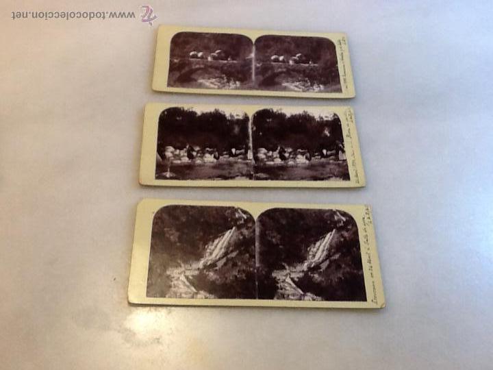 Fotografia antiga: TRES FOTOGRAFIAS ESTEREOSCOPICAS FECHADAS 1899.
